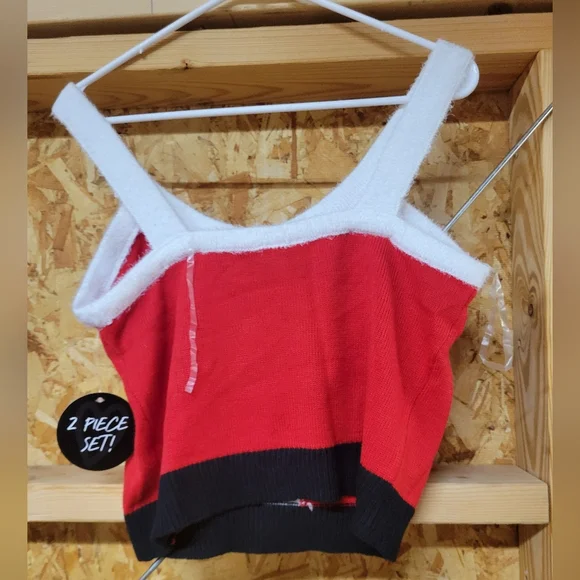 Planet Heart NWT Christmas Sweater Tank Top Size Large - Picture 2 of 6